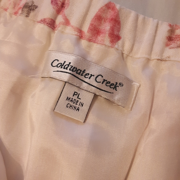 Coldwater Creek pink floral skirt size PL - Picture 4 of 5